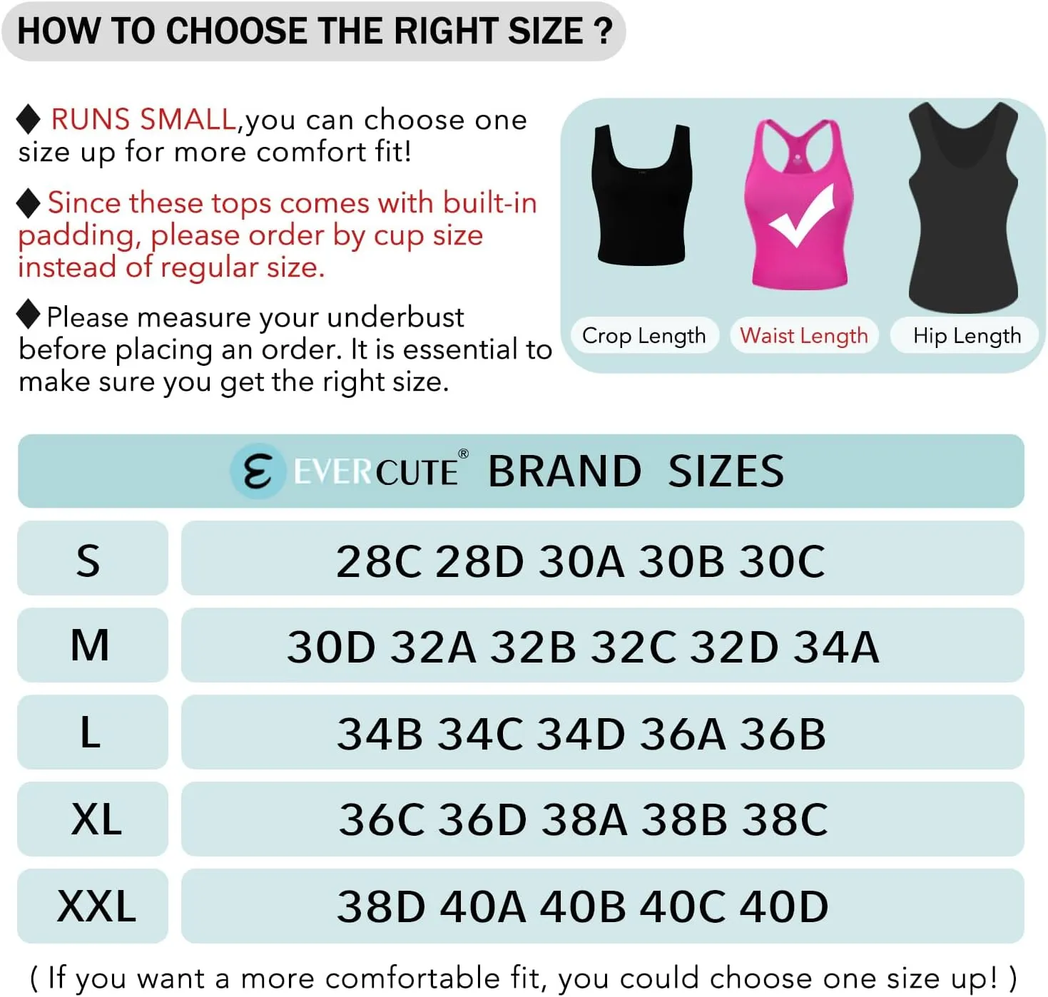 Evercute Women's 1/2/3 Pack Ribbed Workout Tank Tops with Built in Bra Racerback Seamless Crop Tank Tops Camisole Sport Tanks
