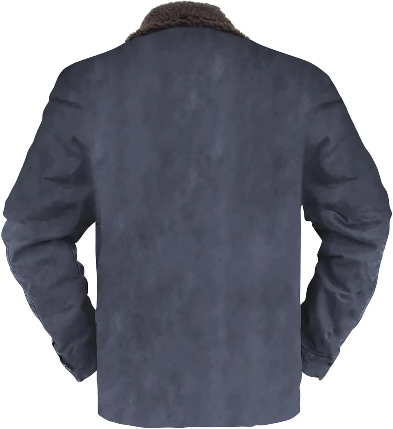 evzosrz Mens Wool Coat Thicken Heavyweight Sherpa Fleece Lined Outwear Lapel Classic Casual Winter Warm Thermal Shirt Jackets