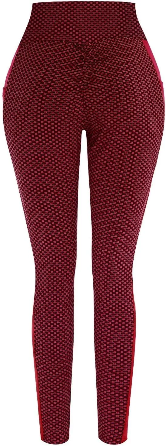 fartey Womens Scrunch Butt Lifting Leggings High Waist Tummy Control Workout Yoga Pants Textured Athletic Gym Leggings