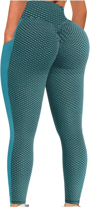 fartey Womens Scrunch Butt Lifting Leggings High Waist Tummy Control Workout Yoga Pants Textured Athletic Gym Leggings