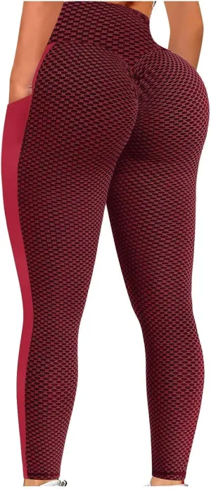 fartey Womens Scrunch Butt Lifting Leggings High Waist Tummy Control Workout Yoga Pants Textured Athletic Gym Leggings