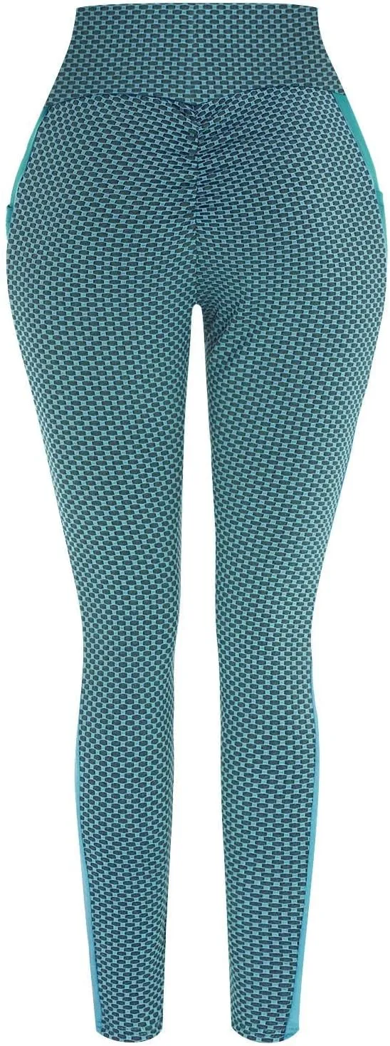 fartey Womens Scrunch Butt Lifting Leggings High Waist Tummy Control Workout Yoga Pants Textured Athletic Gym Leggings
