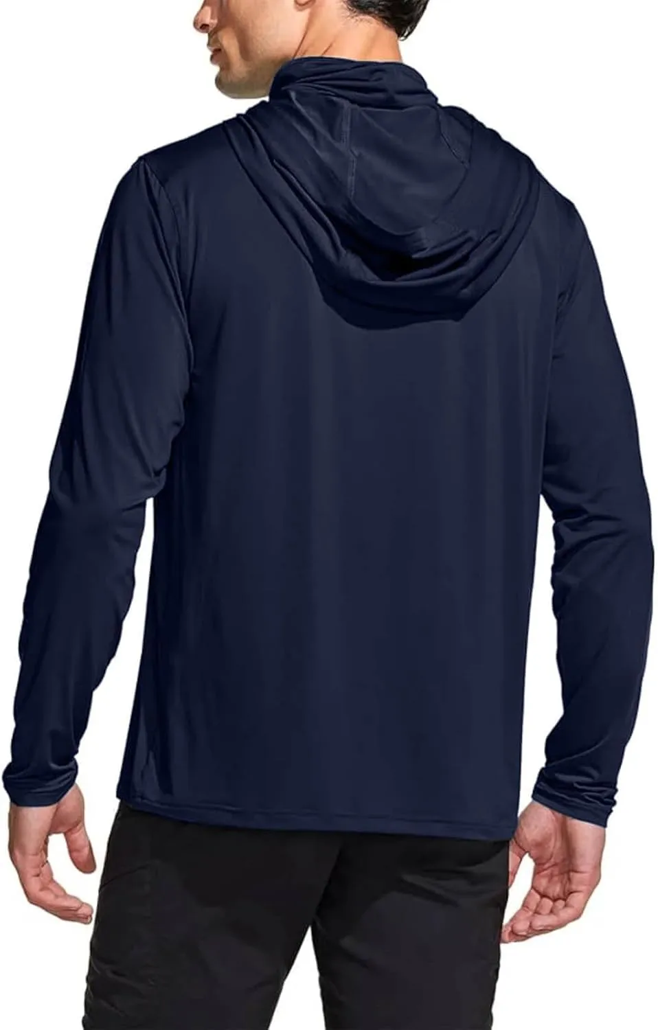 Fishing Shirt for Men UPF 50  UV Sun Shirts Outdoor Fishing Hoodie with Gaiter Long Sleeve Hiking Shirts Rash Guards