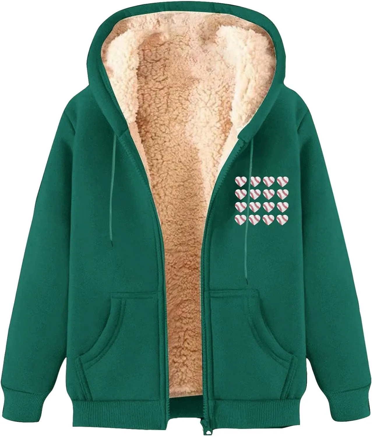 Fleece Hoodie for Men Warm Full Zip Sherpa Lined Warm Sweatshirts Jacket Athletic Hoodies Coats Winter Jacket