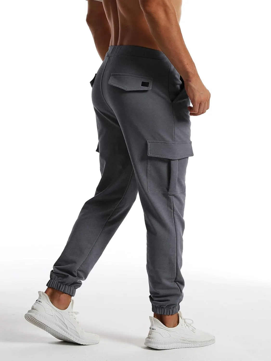 FLYFIREFLY Men's Joggers Gym Running Workout Hiking Pants Athletic Drawstring Bottom Sweatpants with Pockets