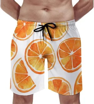 Food Pattern Men's Athletic Running Shorts with Pockets Lightweight Beach Shorts Quick Dry