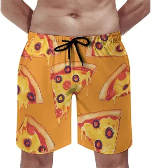 Food Pattern Men's Athletic Running Shorts with Pockets Lightweight Beach Shorts Quick Dry