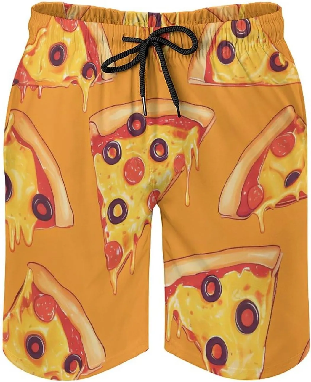 Food Pattern Men's Athletic Running Shorts with Pockets Lightweight Beach Shorts Quick Dry