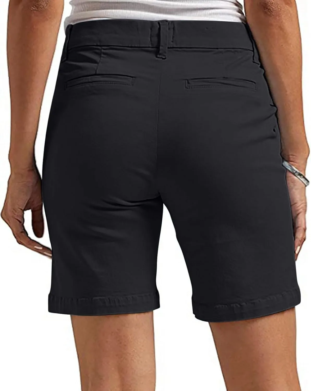 Generic Denim Shorts Women High Waisted Twill Stretch Jean Shorts Casual Summer Trendy Pull On Chinos Petite Lounge Shorts