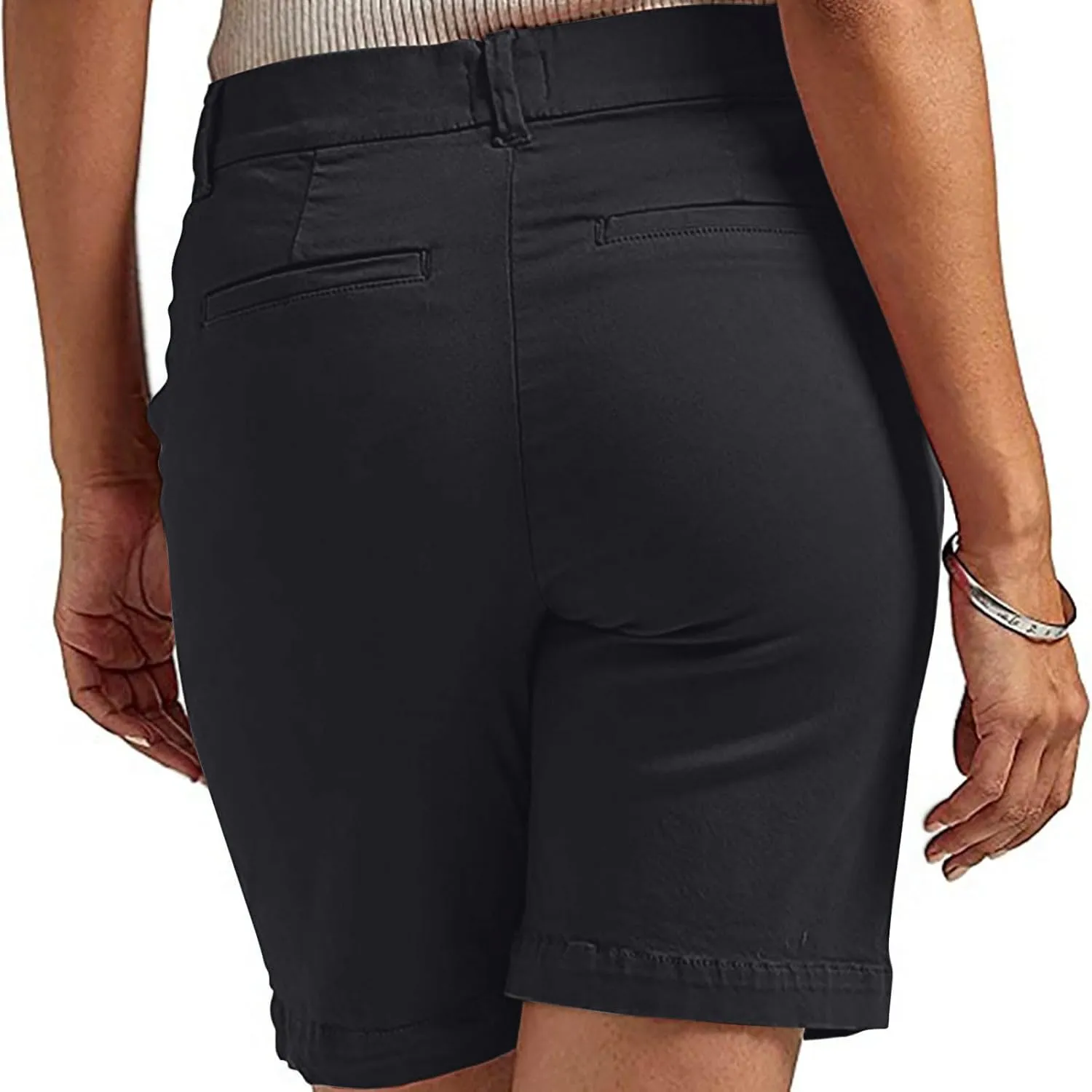 Generic Denim Shorts Women High Waisted Twill Stretch Jean Shorts Casual Summer Trendy Pull On Chinos Petite Lounge Shorts