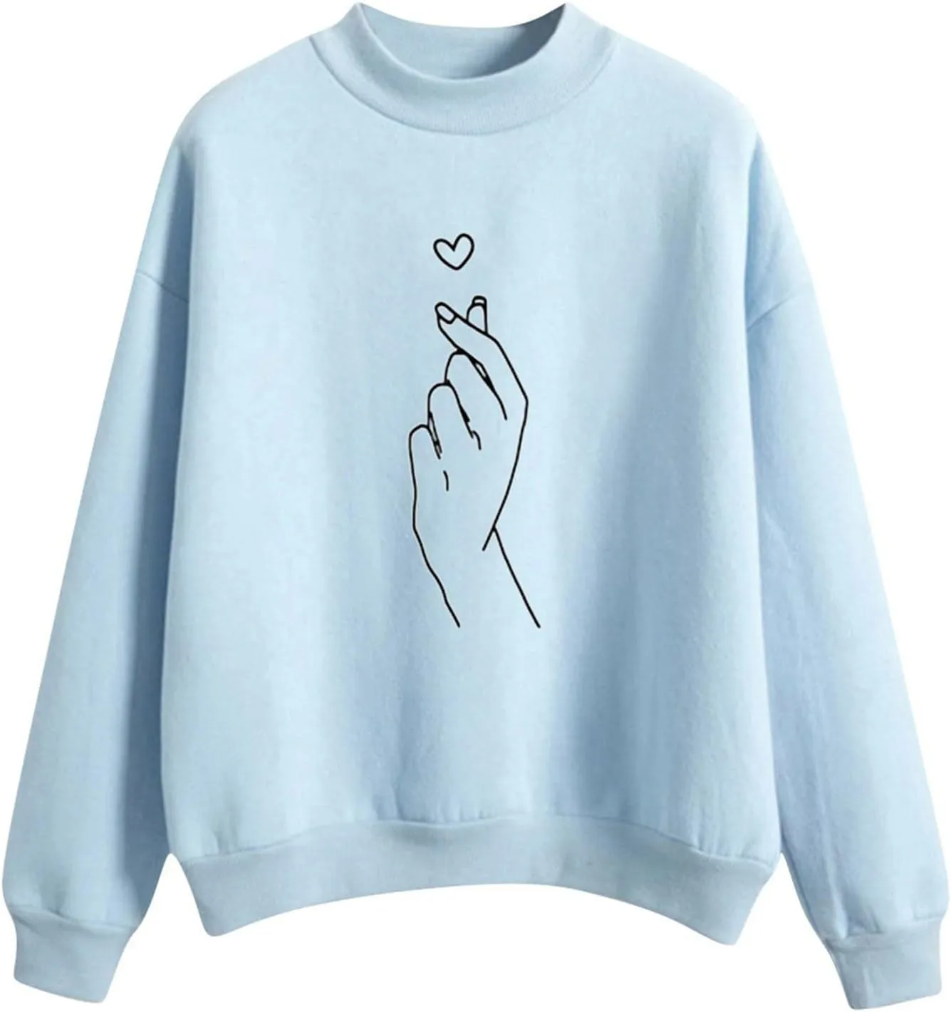 GIERIDUC Women's Casual Fashion Sweatshirts Oversized 2024 Fall Winter Long Sleeve Dandelion Printed Crew Neck Pullover Tops