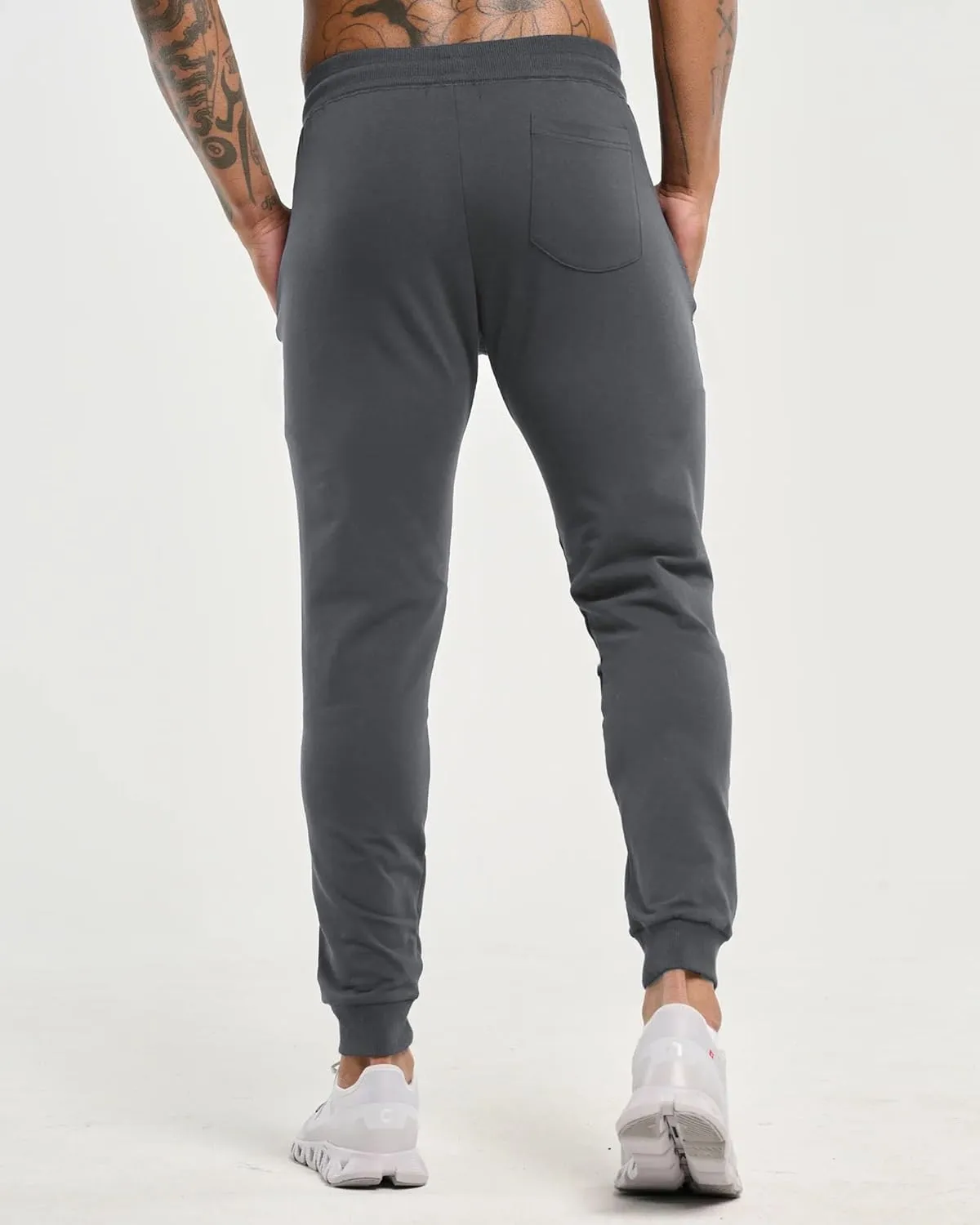 GINTPK Men's Workout Joggers Slim Fit, Tapered Gym Pants, Active Athletic Running Sweatpants with Zipper Pockets