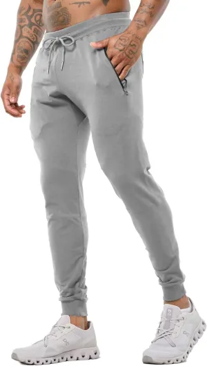 GINTPK Men's Workout Joggers Slim Fit, Tapered Gym Pants, Active Athletic Running Sweatpants with Zipper Pockets