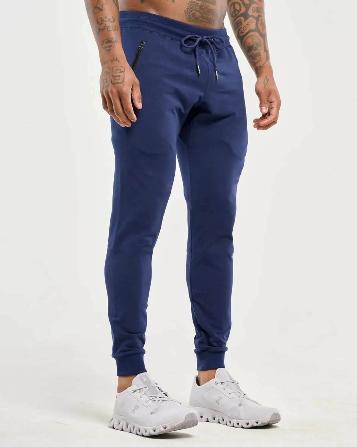 GINTPK Men's Workout Joggers Slim Fit, Tapered Gym Pants, Active Athletic Running Sweatpants with Zipper Pockets