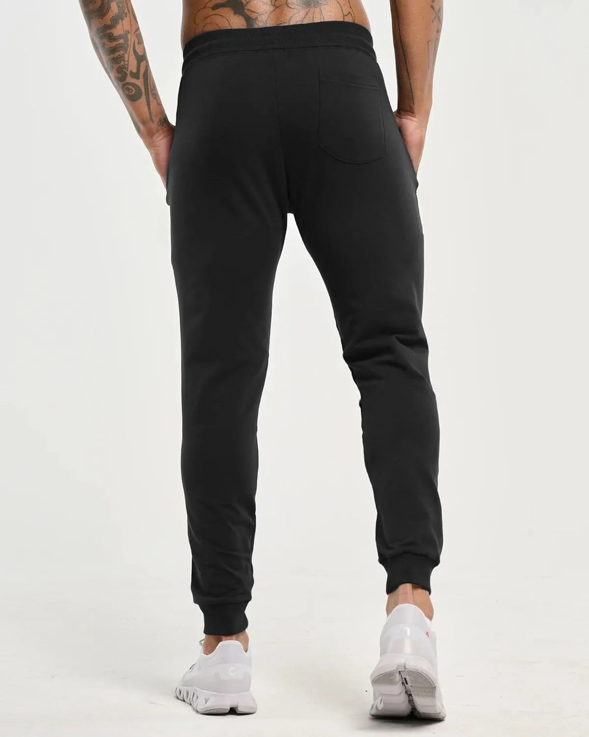 GINTPK Men's Workout Joggers Slim Fit, Tapered Gym Pants, Active Athletic Running Sweatpants with Zipper Pockets