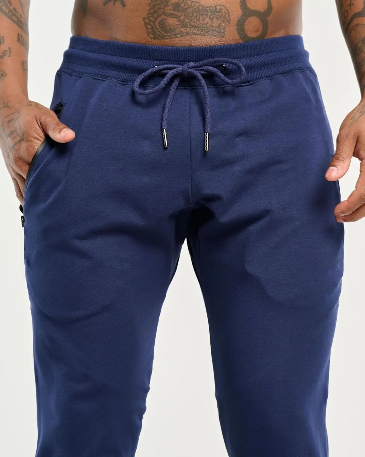 GINTPK Men's Workout Joggers Slim Fit, Tapered Gym Pants, Active Athletic Running Sweatpants with Zipper Pockets