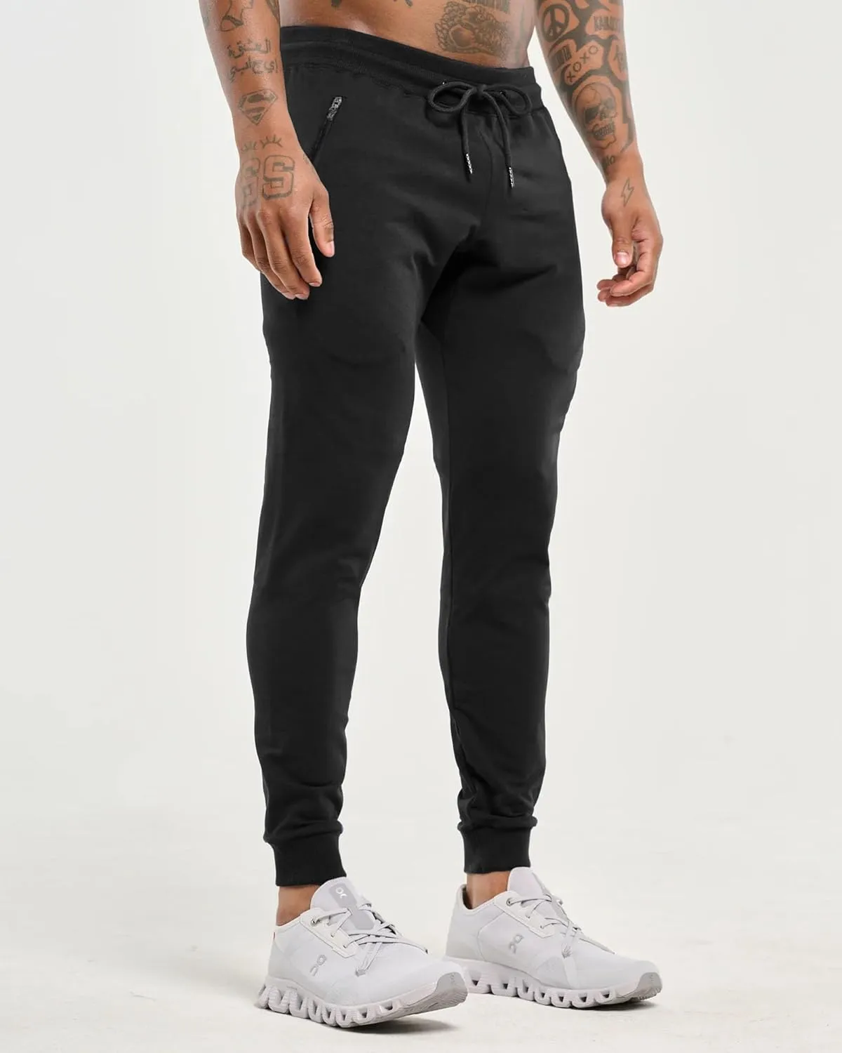 GINTPK Men's Workout Joggers Slim Fit, Tapered Gym Pants, Active Athletic Running Sweatpants with Zipper Pockets