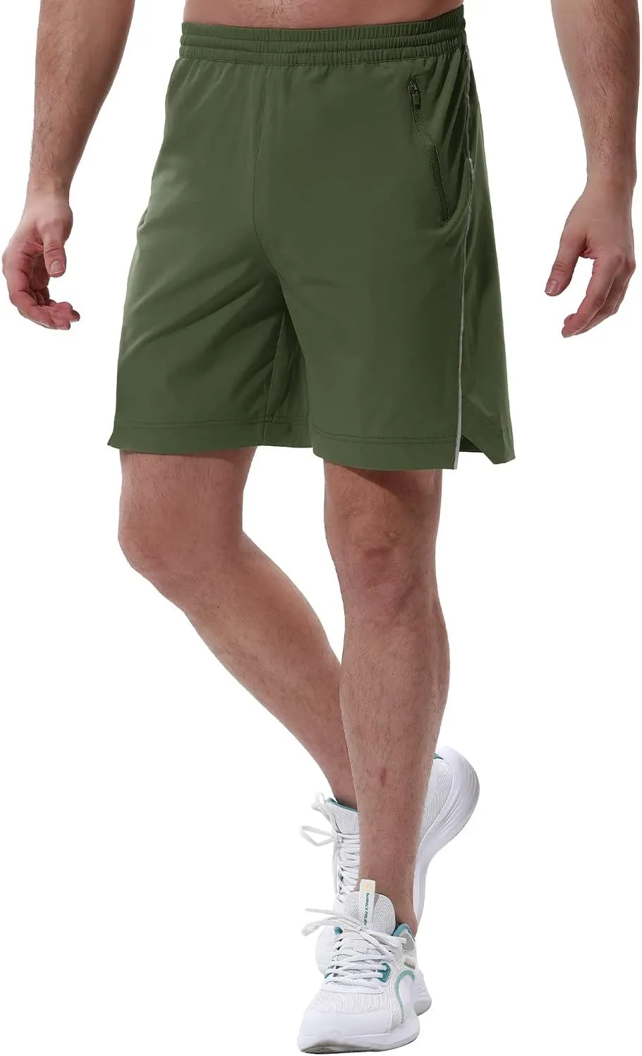 Gopune Men's Athletic Running Shorts Lightweight Quick Dry Workout 7" Gym Basketball Hiking Shorts
