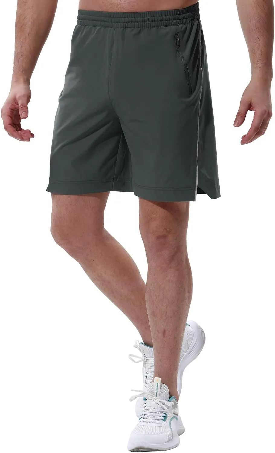 Gopune Men's Athletic Running Shorts Lightweight Quick Dry Workout 7" Gym Basketball Hiking Shorts