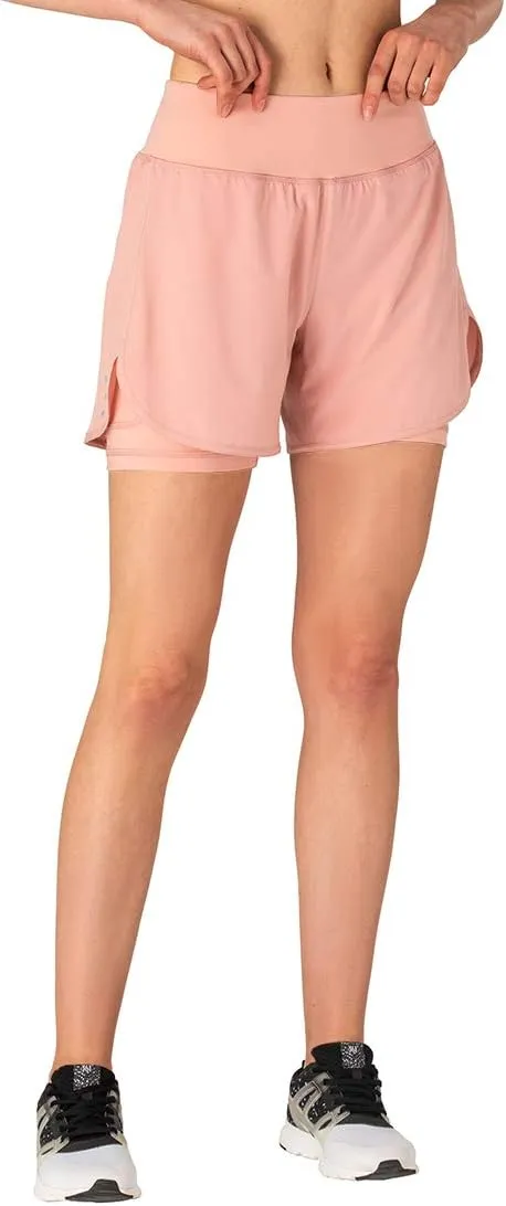 Gopune Women's 2 in 1 Running Shorts Workout Athletic Gym Yoga Shorts Liner