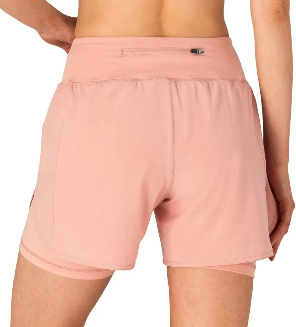Gopune Women's 2 in 1 Running Shorts Workout Athletic Gym Yoga Shorts Liner