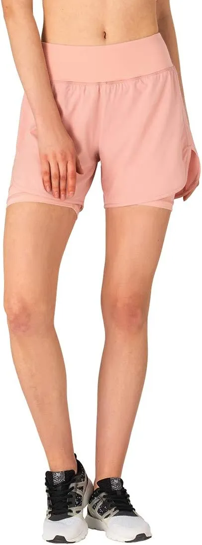 Gopune Women's 2 in 1 Running Shorts Workout Athletic Gym Yoga Shorts Liner