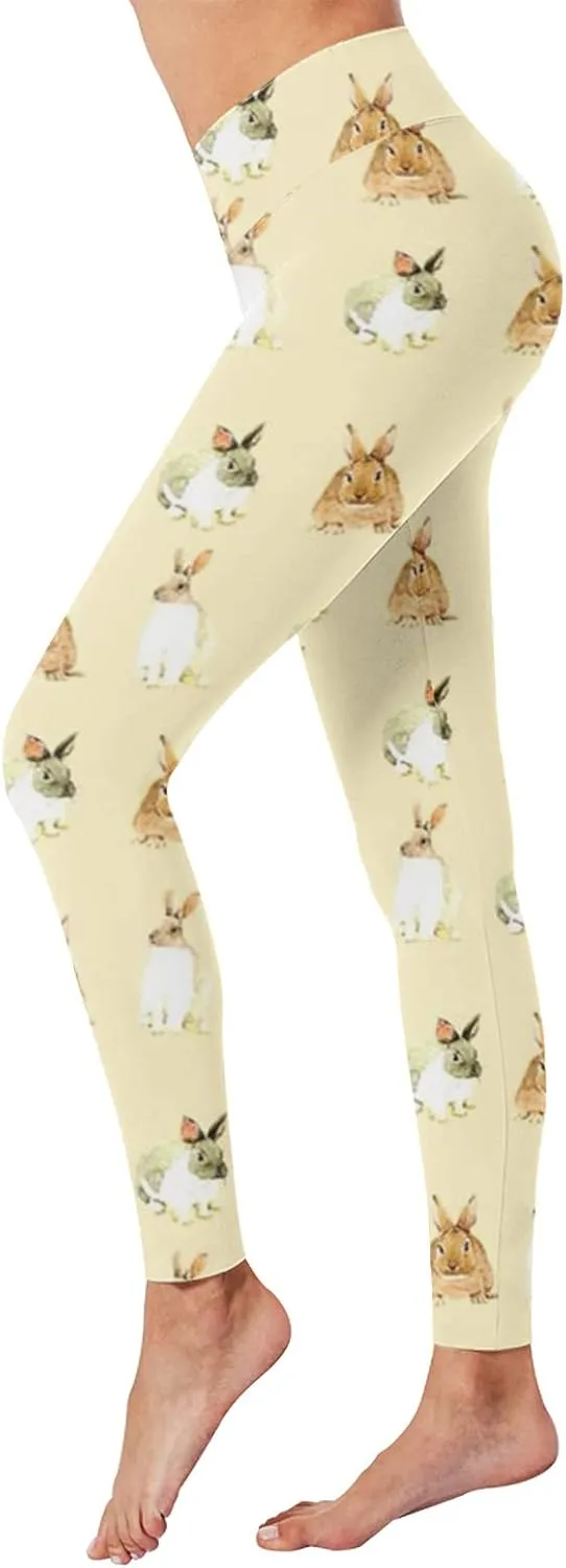 Gym Leggings for Women Easter Day for Women Print Yoga Pants Tights Compression Running Fitness High Waist