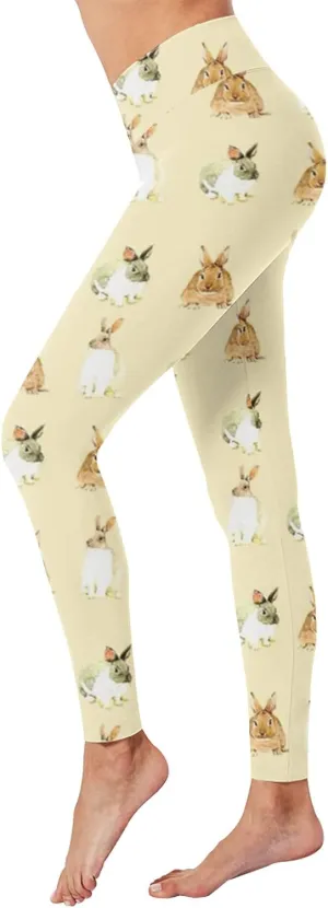 Gym Leggings for Women Easter Day for Women Print Yoga Pants Tights Compression Running Fitness High Waist