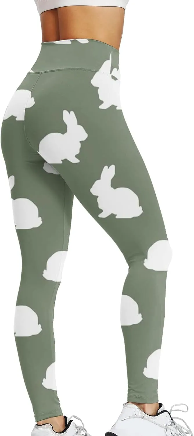 Gym Leggings for Women Easter Day for Women Print Yoga Pants Tights Compression Running Fitness High Waist