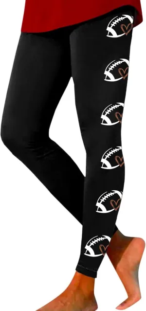 Gym Leggings for Women Wide Waisted Valentine Love Yoga Pants Leggings for Women Tummy Contral Women's Athletic