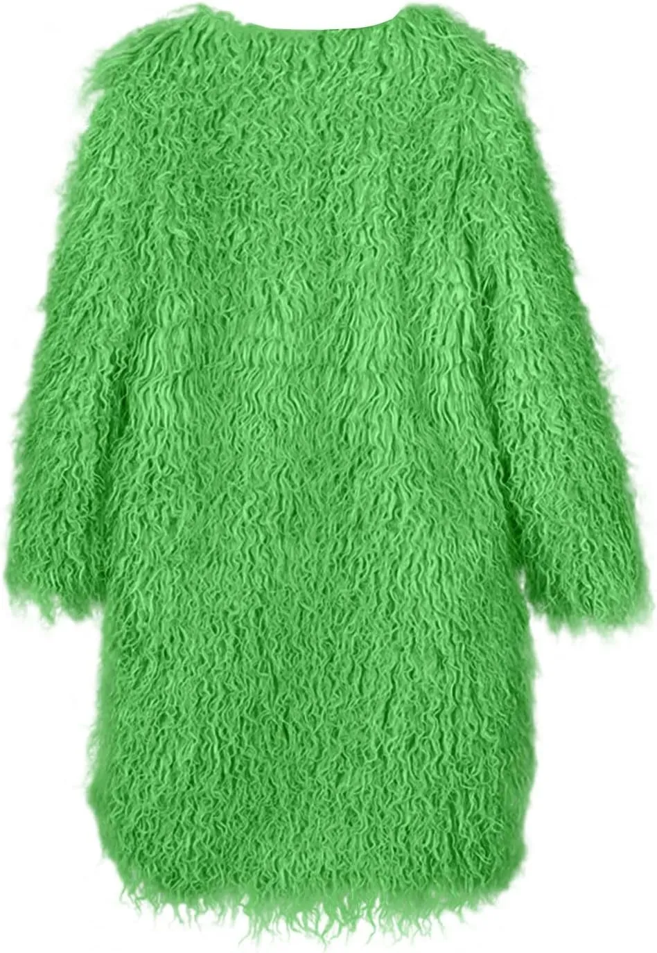 HGps8w Luxury Long Faux Fur Coat for Women Open Front Shaggy Cardigans Oversized Fuzzy Fleece Jacket Warm Winter Outerwear