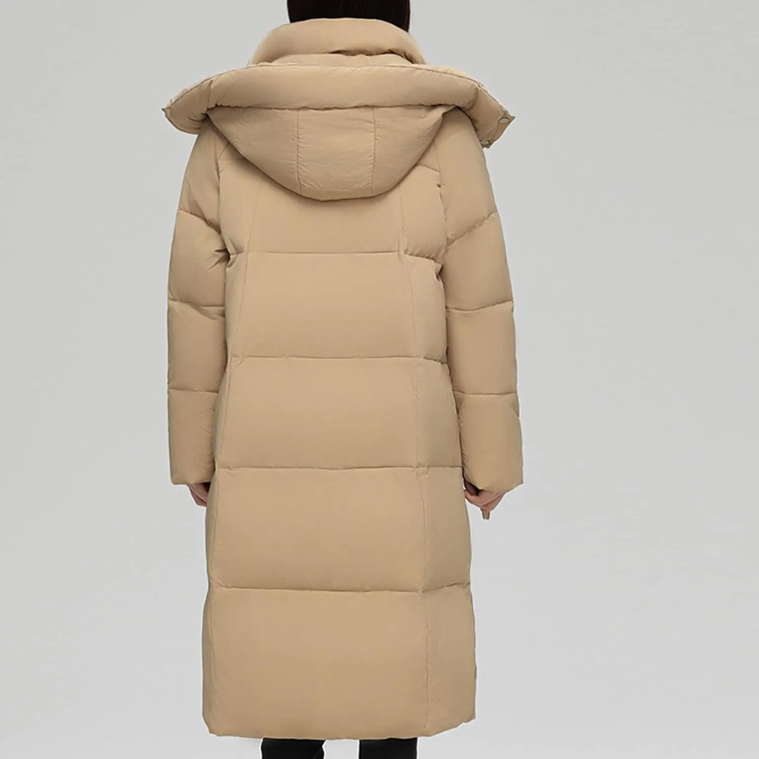 HGps8w Women's Puffy Winter Hooded Down Coat Thickened Long Quilted Puffer Jacket Insulated Parkas Outerwear with Pockets