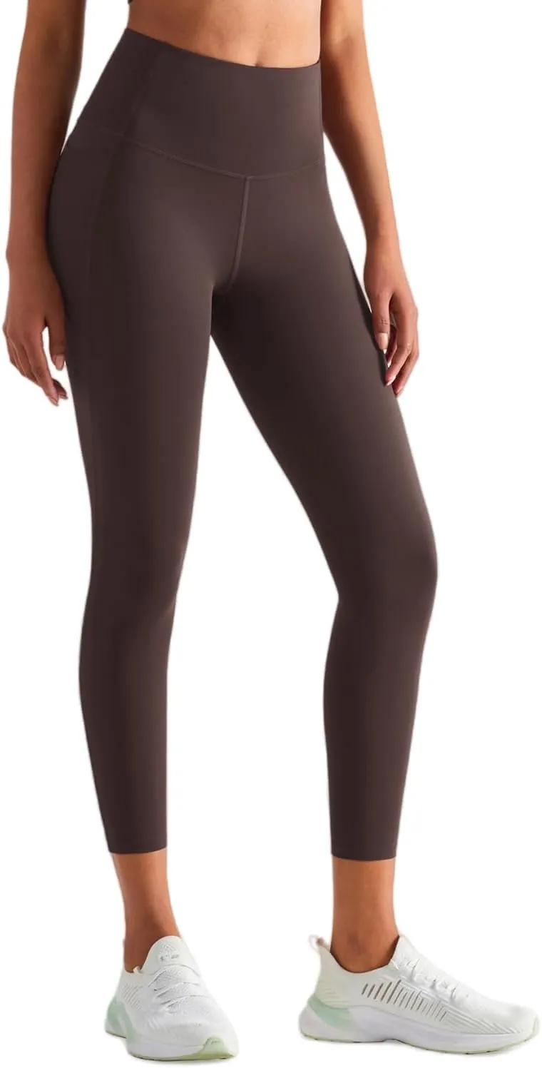 High-Rise Yoga Leggings with Pockets,Women Contour Fit Workout Pants,Sculpting Compression Tights,Training & Gym Leggings