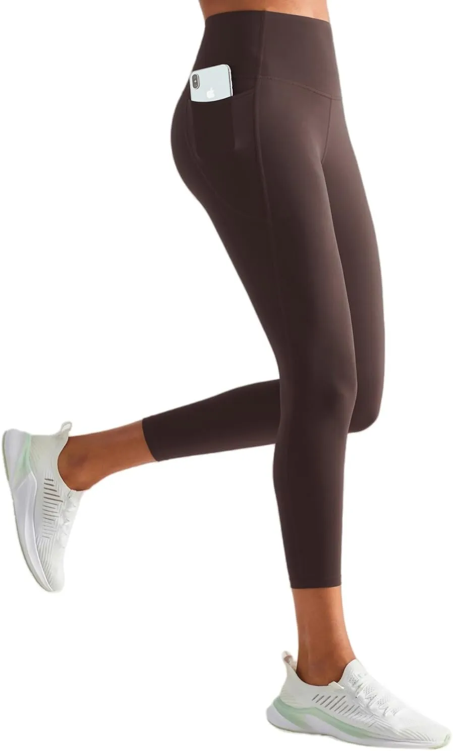 High-Rise Yoga Leggings with Pockets,Women Contour Fit Workout Pants,Sculpting Compression Tights,Training & Gym Leggings