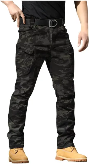 Hiking Pants Men Outdoor Travel Camping Cargo Work Pants Ripstop Resistant Waterproof Pockets Flexcamo Tactical Pant