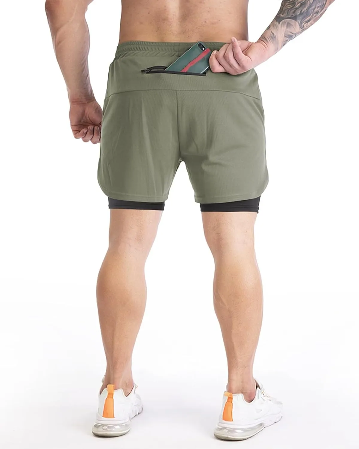 HNVAVQ Men's Lightweight Gym Shorts,Quick Dry Sport Workout Training Fitness Running Shorts Men