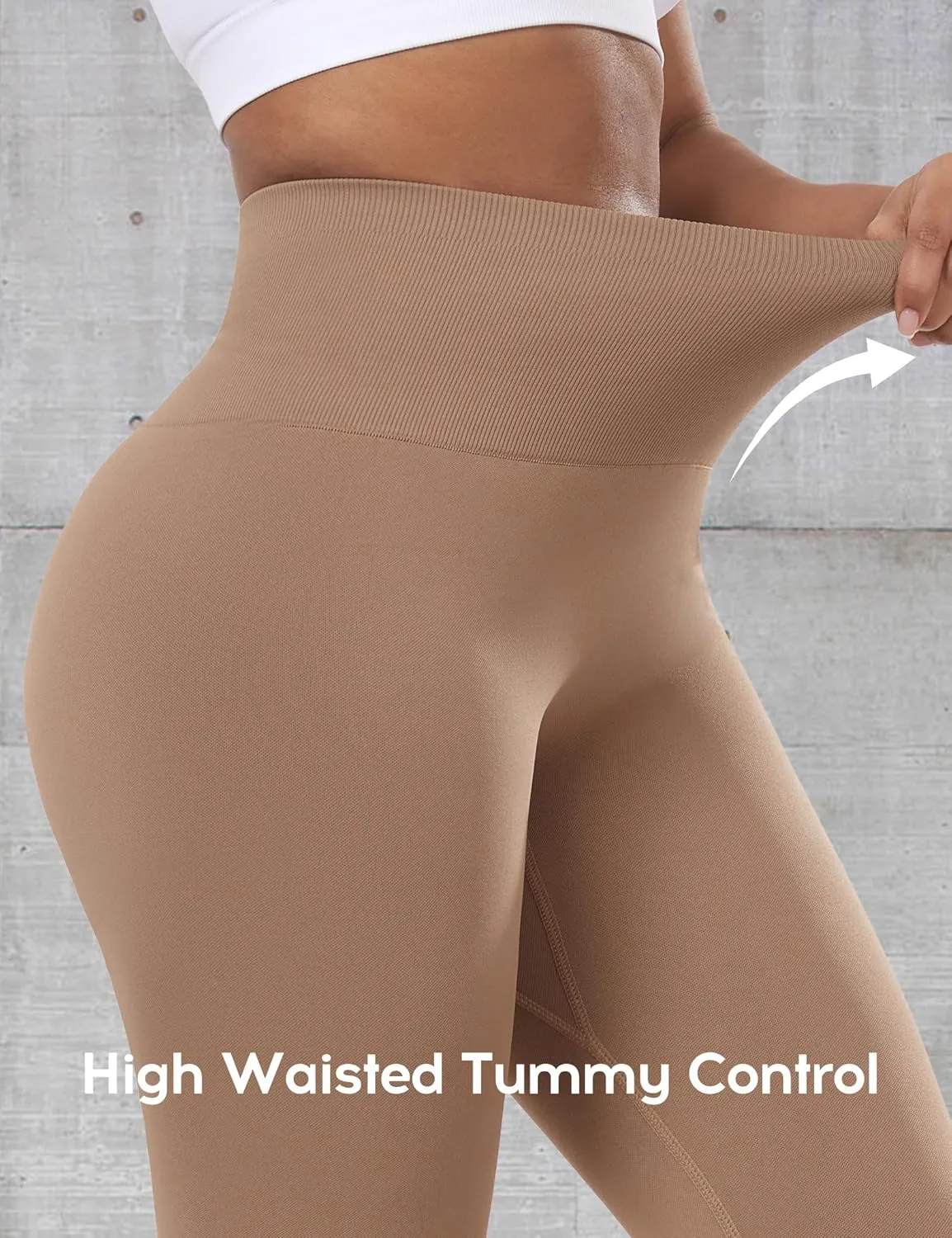 Homma Capri Yoga Pants for Women Scrunch Butt Lifting High Waist Workout Leggings Tummy Control Gym Leggings