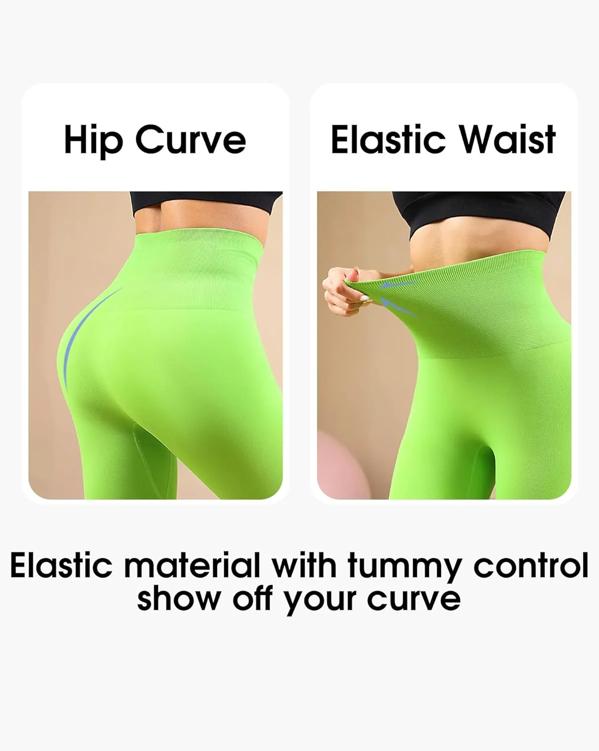 Homma Capri Yoga Pants for Women Scrunch Butt Lifting High Waist Workout Leggings Tummy Control Gym Leggings