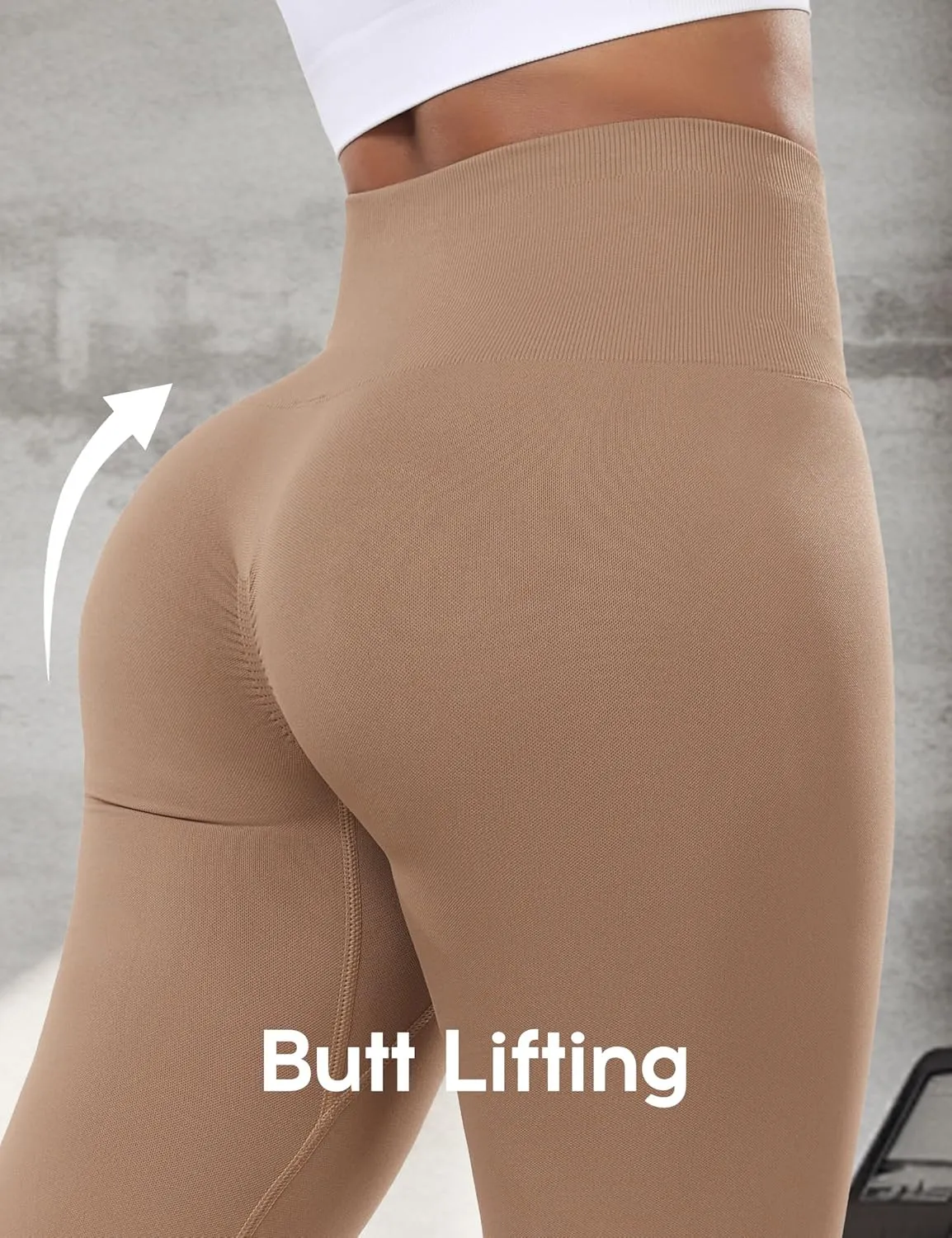 Homma Capri Yoga Pants for Women Scrunch Butt Lifting High Waist Workout Leggings Tummy Control Gym Leggings