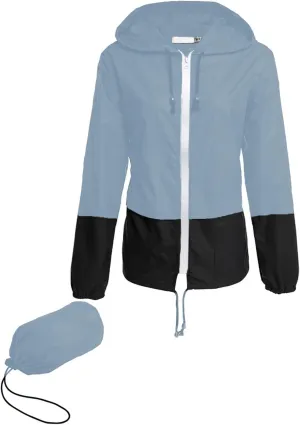 Hount Women's Lightweight Hooded Raincoat Waterproof Packable Active Outdoor Rain Jacket (S-3XL)