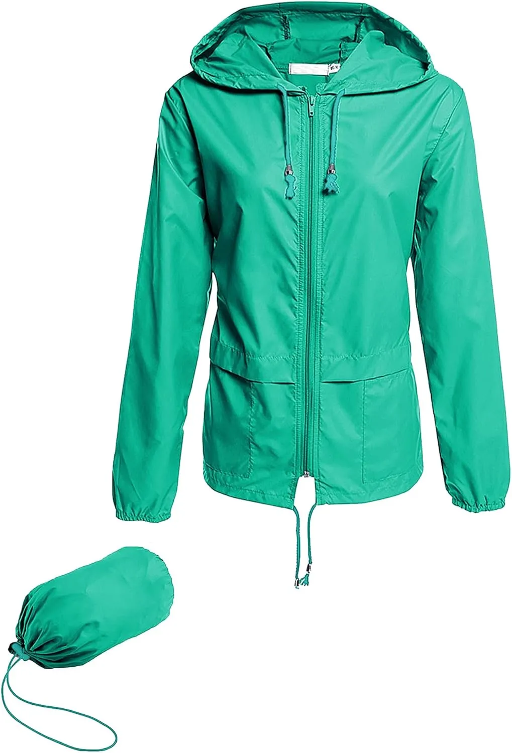 Hount Women's Lightweight Hooded Raincoat Waterproof Packable Active Outdoor Rain Jacket (S-3XL)