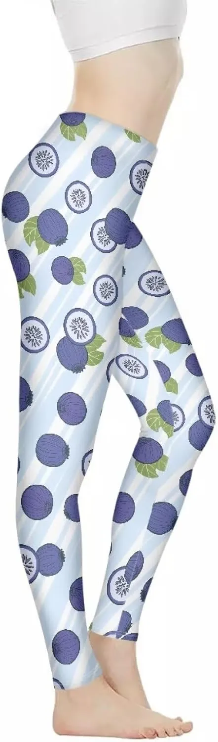 Irisjudy Women's Yoga Pants Sexy Lip Print High Waisted Stretchy Joggers Romantic Red Rose Leggings Tummy Control Gym Pants