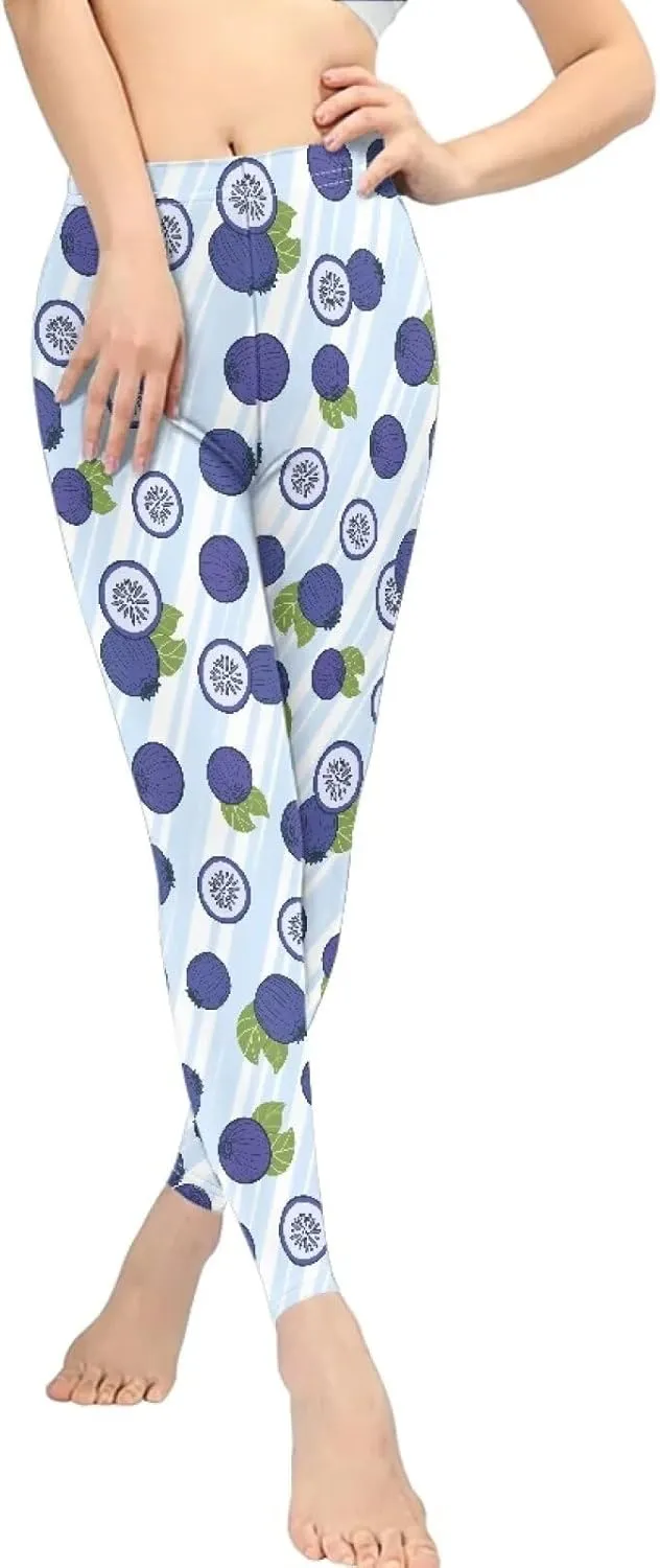 Irisjudy Women's Yoga Pants Sexy Lip Print High Waisted Stretchy Joggers Romantic Red Rose Leggings Tummy Control Gym Pants