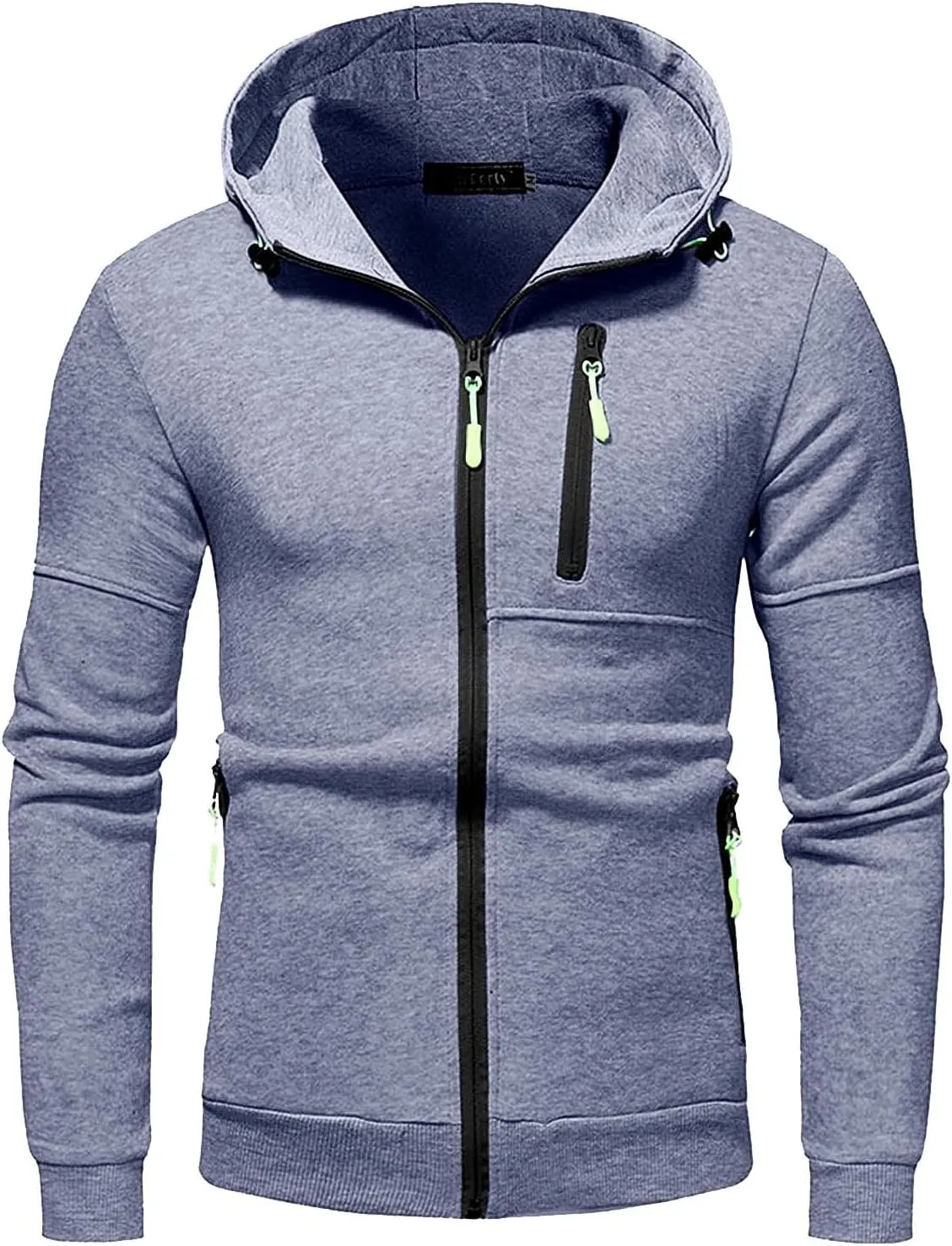Jackets For Men With Hoodie Long Sleeve Hooded Sweatshirt Sports Outdoor Running Biking With Zip Pockets, S-4XL