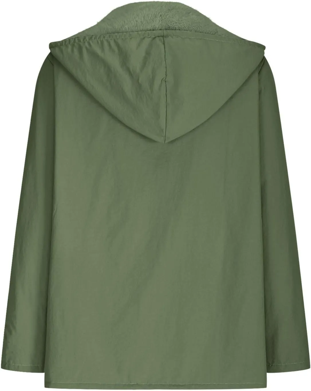 Jackets for Women Fleece Lined Hooded Drawstring Windproof Raincoat Waterproof Trench Coat Women Outdoor with Pocket