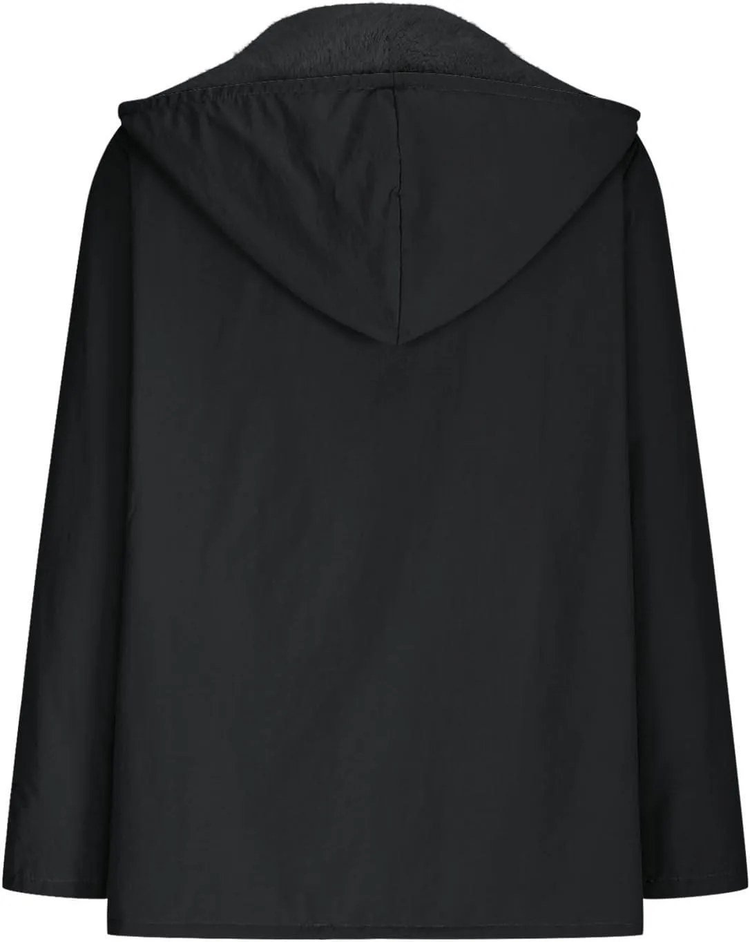 Jackets for Women Fleece Lined Hooded Drawstring Windproof Raincoat Waterproof Trench Coat Women Outdoor with Pocket