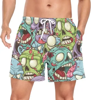 JUNZAN Exotic Colorful Pineapples Urban Men's Swimming Shorts 2 in 1 Workout Volleyball Shorts Beach Surfing Climbing S