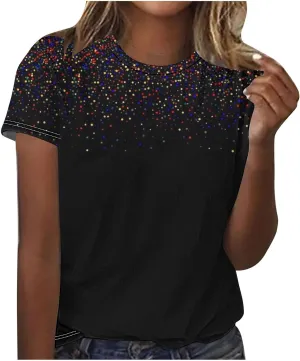 Lastesso Women Fashion Floar Print T Shirt Casual Loose Fit Crewneck Short Sleeve T Shirt Soft Spring Summer Tees