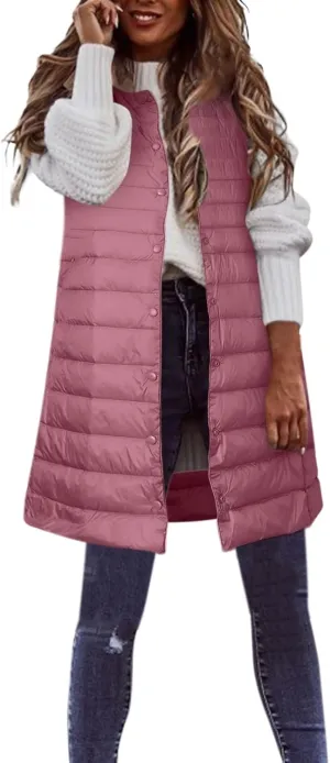 LCMTWX Red Puffer Vest Coat Vest With Hood Sleeveless Warm Down Coat With Pockets Quilted Vest Down Full-Zip Hooded Black