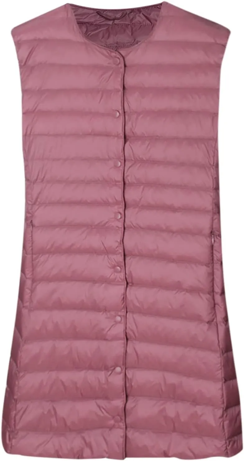 LCMTWX Red Puffer Vest Coat Vest With Hood Sleeveless Warm Down Coat With Pockets Quilted Vest Down Full-Zip Hooded Black